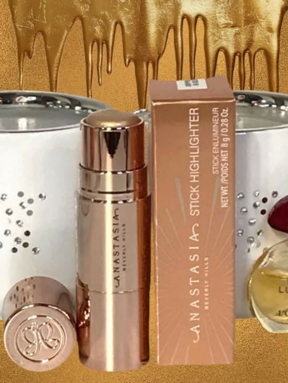 Anastasia Beverly Hills Cream Stick Highlighter+ Brush Dripping in Gold *BNIB